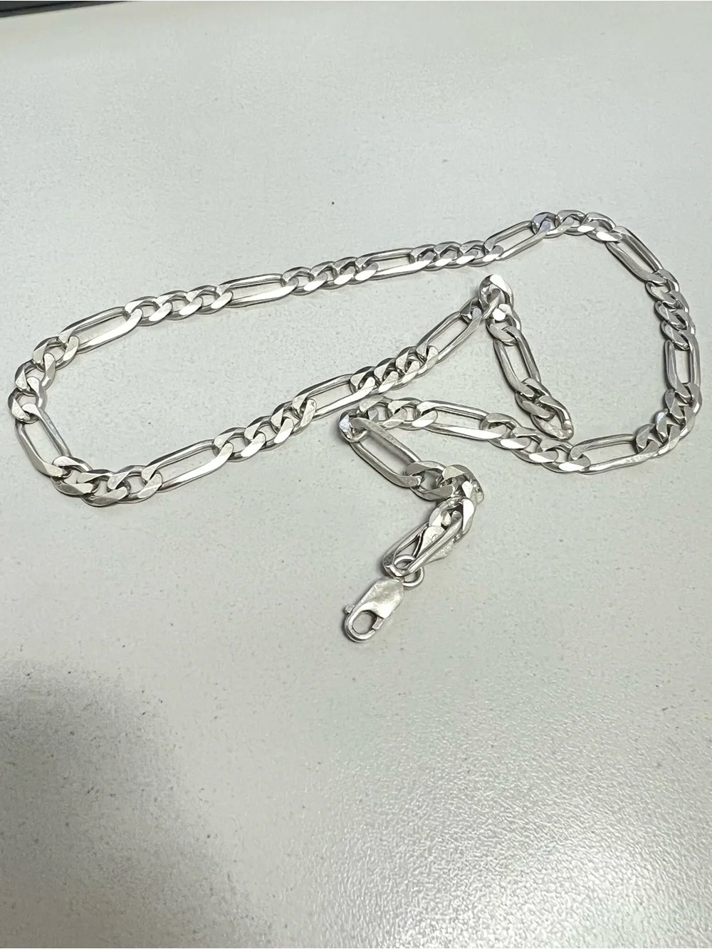 Sterling Silver Figaro Link Chain Necklace - Sterling Silver 925